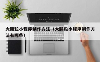绍兴大颗粒小程序制作方法（大颗粒小程序制作方法有哪些）